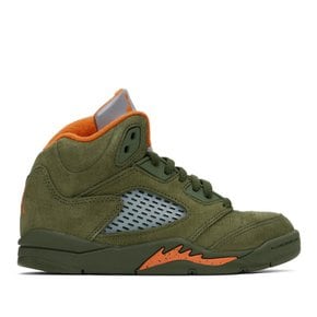 키즈 카키 에어 조던 5 레트로 리틀 키즈 스니커즈 Jordan 5 Retro 440889-308