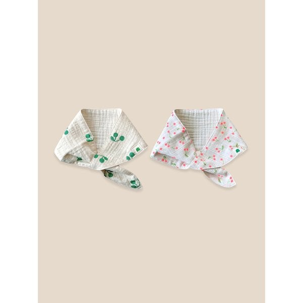 패턴 꼬리 스카프_체리