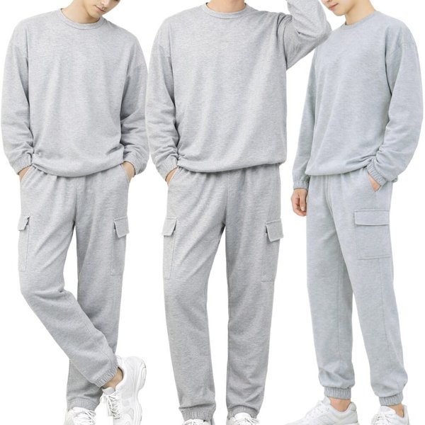 남자 카고 트레이닝 상하세트 츄리닝 운동복 건빵 주머니 간절기 홈웨어