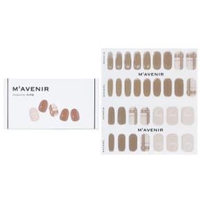 마베니르 네일 스티커 - brown milk tea nail 32pcs