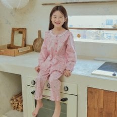 국내제작 아모르 40수 순면 여아동잠옷 긴팔상하세트_P346200475