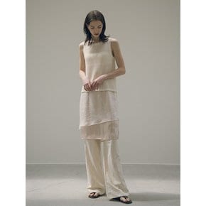 SIST9036 네이키드 밴딩 스커트_Skin beige