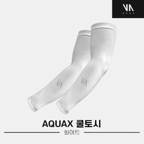 [안스골프정품]2022 안스 아쿠아 쿨(AQUAX COOL) 자외선 차단 팔토시[화이트][양손/남여공용]