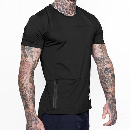 남성 스포티한 운동복 포켓 포인트 티셔츠 반필티(1)