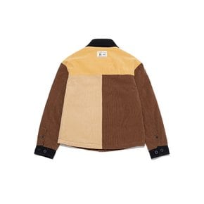 [공식]브라우니 컬러블럭 패딩 셔켓 키즈 BROWN