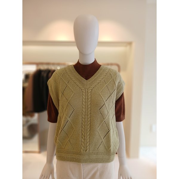 [여주점] 씨씨콜렉트 브이넥니트베스트E254ksb131