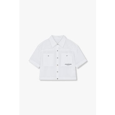 GCUT [지컷25S/S]레터링 포켓 포인트 크롭 셔츠(7255260109)