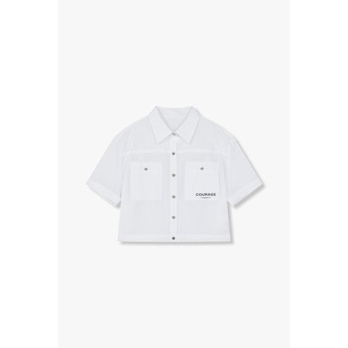 GCUT [지컷25S/S]레터링 포켓 포인트 크롭 셔츠(7255260109)