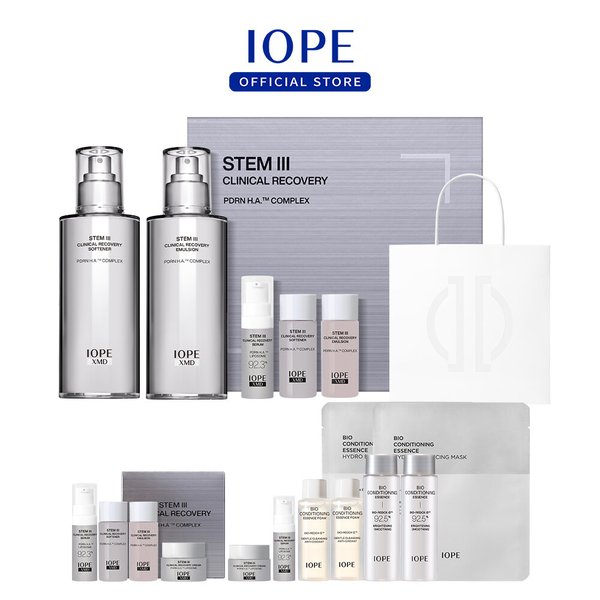 [내일도착/단독]아이오페 XMD 스템3 클리니컬 리커버리 2종 세트(여행용12종+쇼핑백)