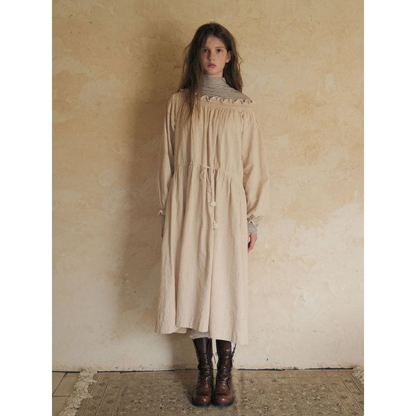 [단독] Lace smoking dress_Beige