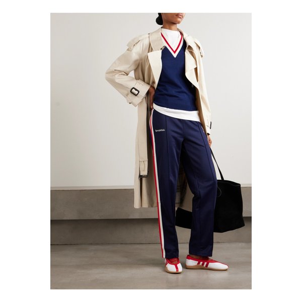 뉴욕 양 세리프 스트라이프 자수 저지 트랙 팬츠 네이비 1647597360171146