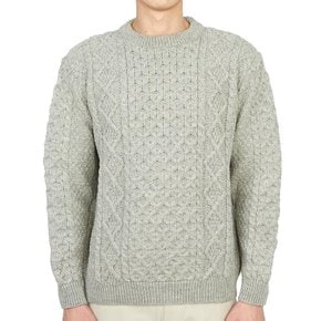 글로버올 글로버올 MK5090 ARAN LIGHT GREY 남자 울 니트 레귤러핏