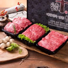 [냉장][안동한우] 1+등급이상 모둠 구색세트 2호 1.2kg(1+등급이상 꽃등심400g + 국거리400g + 불고기400g)