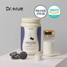 닥터트루 초유 산양유 프로틴 담은 리얼 다이어트 식사대용 단백질 쉐이크 쿠키앤크림맛 750g (카카오 이모티콘 쉐이크보틀 포함)