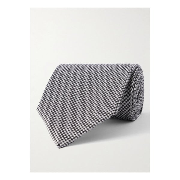 8cm 하운드투스 실크 타이 46376663162880986