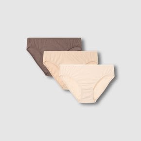 여 코튼 베이직 힙허거 팬티 3매 (BEIGE/ LEMON/ GREY/ BLACK)