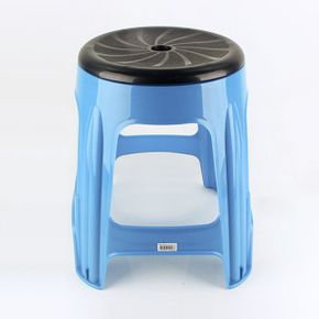 대원산업 회전 원형 의자 간이의자 파라솔의자 블루