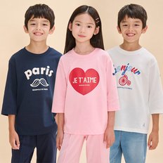 [BEANPOLE KIDS] 24FW PARIS 아트웍 7부 티셔츠 (3종 택1)