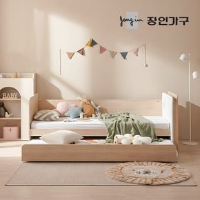 뉴피터 LED 패브릭헤드 E0 슬라이드 2단침대 침대프레임 S+가드