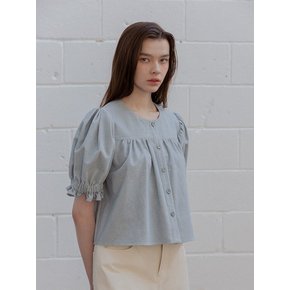 Corduroy Volume Blouse (Sky)