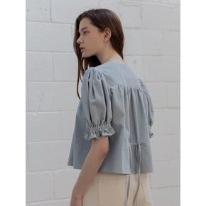 Corduroy Volume Blouse (Sky)