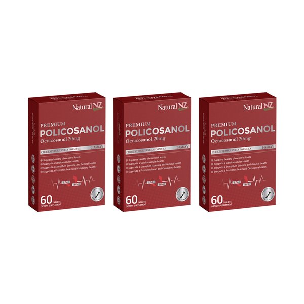 뉴질랜드 Natural NZ 네추럴엔젯 폴리코사놀 33.4mg 옥타코사놀 20mg 60베지캡슐 3팩