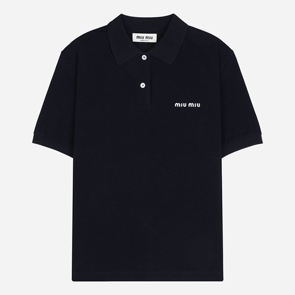 [시흥점] 6S MJN535 14RW F0008 로고 자수 코튼 피케 폴로 셔츠 블루