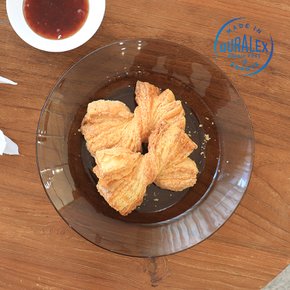 프랑스 명품 듀라렉스 강화유리 그릇 접시 쿠프 대 (스모키/깊은형) 2P (23cm)