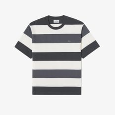 (남성)오버핏 밀라노 볼드 스트라이프 티셔츠(TH004E-55G 050)차콜그레이