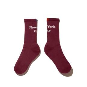 큘 THE WOMENS NYC SOCK - MERLOT