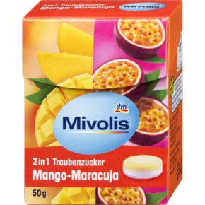 디엠 미볼리스 Mivolis 포도당 사탕 2in1 망고 패션프루트 50g