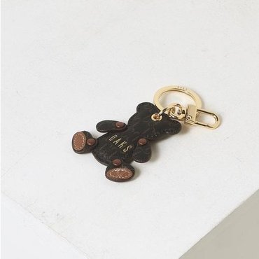 닥스 DCHO4E720W2 [SAINT BARNET] 브라운 바넷 DD패턴 가죽배색 테디베어 참장식