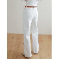 Lossy  semi-wide denim pants_white