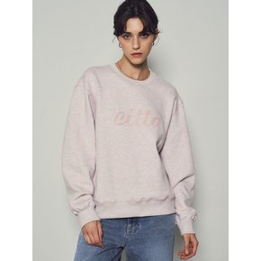 Chain Stich Logo Sweatshirts_CTT309(Melange Pink)