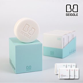 [자이블] 간편한 올인원 고체 폼클렌저 비누 폼케이크 베이직 바질+피오니 100g x 6개 혼합세트