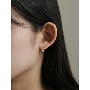 silver open ring earring