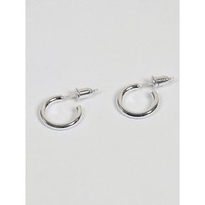 silver open ring earring