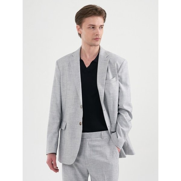 [M~5XL]컴포트 세미오버핏 블레이저_라이트그레이