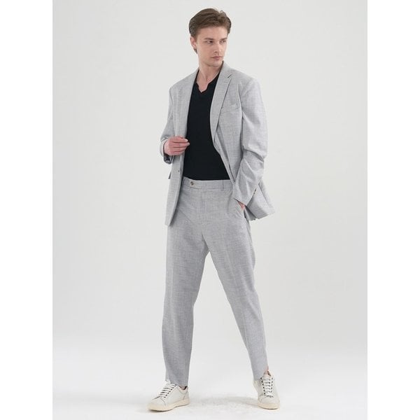 [M~5XL]컴포트 세미오버핏 블레이저_라이트그레이