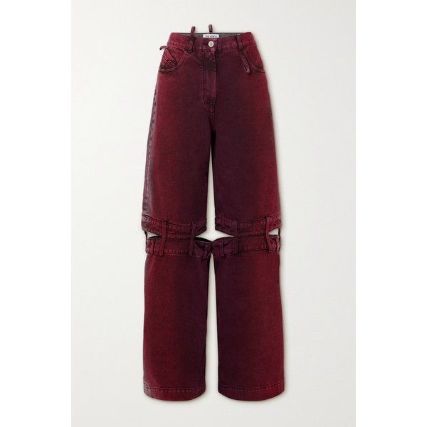 애시턴 컷아웃 미드라이즈 와이드 진 레드 1647597326663219