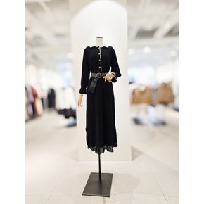 [파주점] [더아이잗컬렉션]프릴 배색 버튼업 니트 원피스 CR4A1OP011