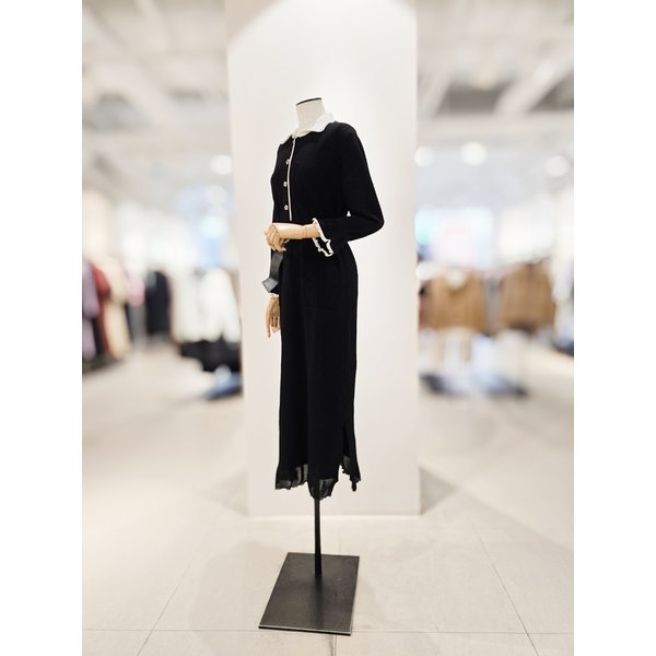 [파주점] [더아이잗컬렉션]프릴 배색 버튼업 니트 원피스 CR4A1OP011