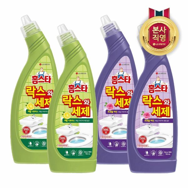 홈스타 락스와세제 750ml X 4개(후로랄2+허벌2)