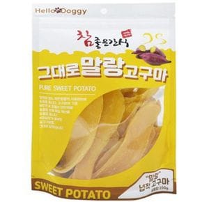 반건조한 넙적 고구마 반려견 져키 훈련 간식 250G