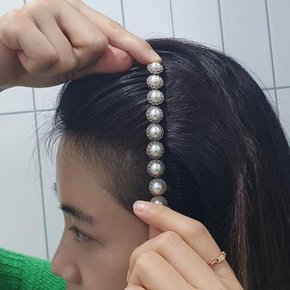 올림머리 형세련 진주 헤어빗핀