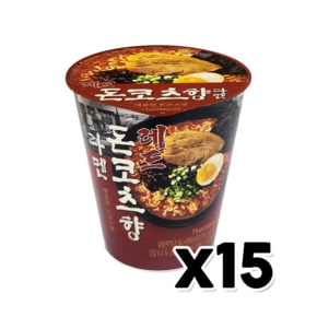 레드 돈코츠향 라멘 매콤한 컵라면 74g x 15개