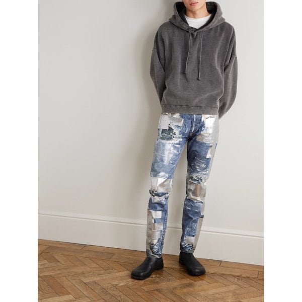 1979 스키니핏 포일 트롬프뢰유 프린트  진 46376663162969842