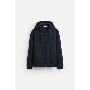 지퍼 후드 스웨트셔츠 3443/350 NAVY BLUE