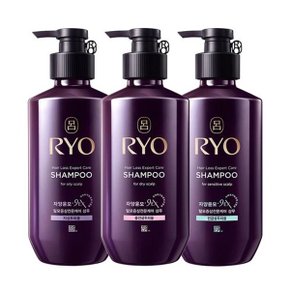 려 자양윤모 9EX 탈모증상전문케어 샴푸 400ml *3개
