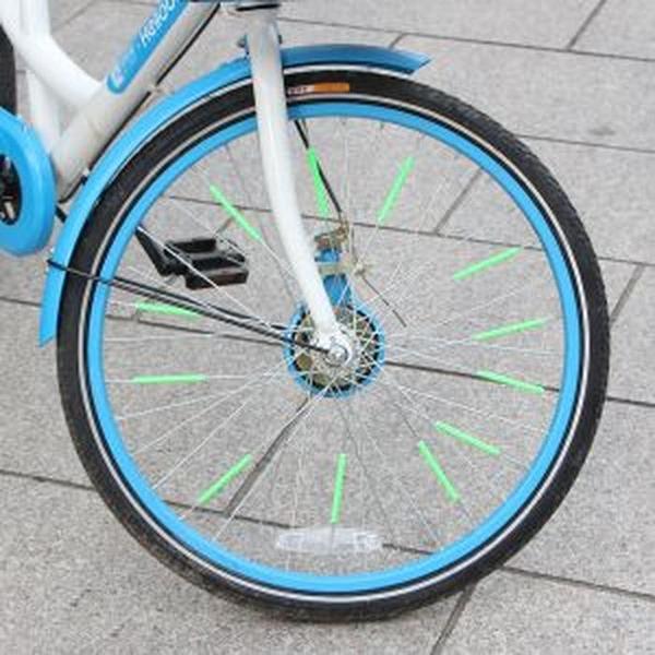자전거 휠라이트 반사스트로우 12p /자전거반사스티커(1)